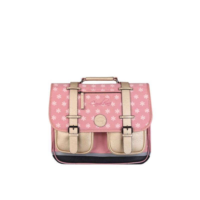 Cartable 2C 38cm Gold Flowers Caméléon - IkaIpaka Royan
