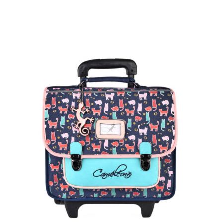 Cartable à roulettes 2C 35cm Chats Caméléon - IkaIpaka Royan