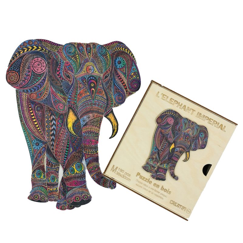 Puzzle bois Éléphant Impérial - IkaIpaka Royan