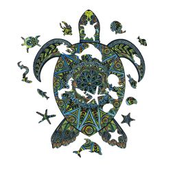 Puzzle en bois Tortue Tropicale - IkaIpaka Royan