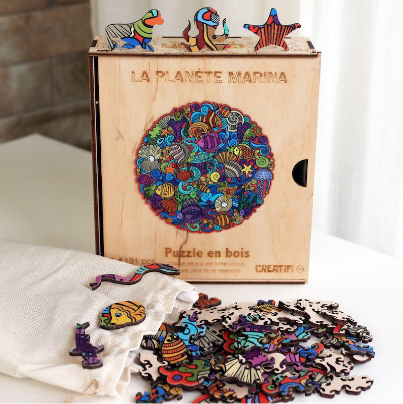 Puzzle en bois Planète Marina - IkaIpaka Royan