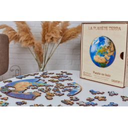 Puzzle en bois Planète Terra - IkaIpaka Royan