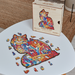 Puzzle en bois Tendre Chat - IkaIpaka Royan