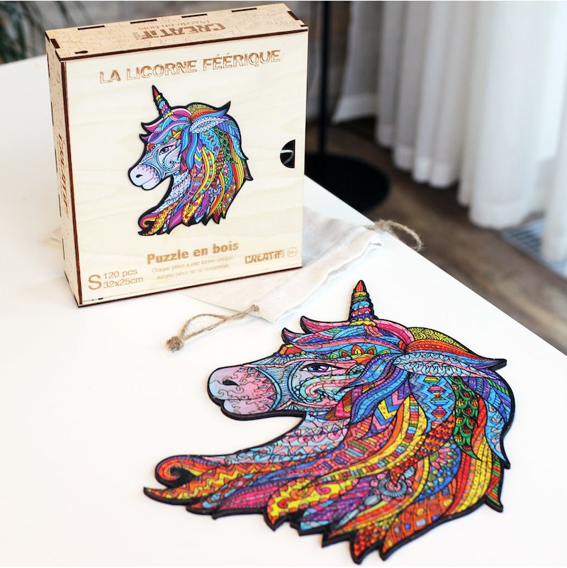 Puzzle en bois Licorne Féérique - IkaIpaka Royan