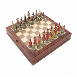 COFFRET ÉCHECS HISTORIQUE - NAPOLÉON CONTRE WELLINGTON echiquier - IkaIpaka Royan