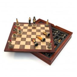 COFFRET ÉCHECS HISTORIQUE - NAPOLÉON CONTRE WELLINGTON echiquier - IkaIpaka Royan