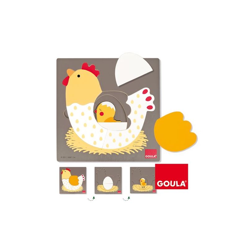 Puzzle Poule 3 niveaux - IkaIpaka Royan